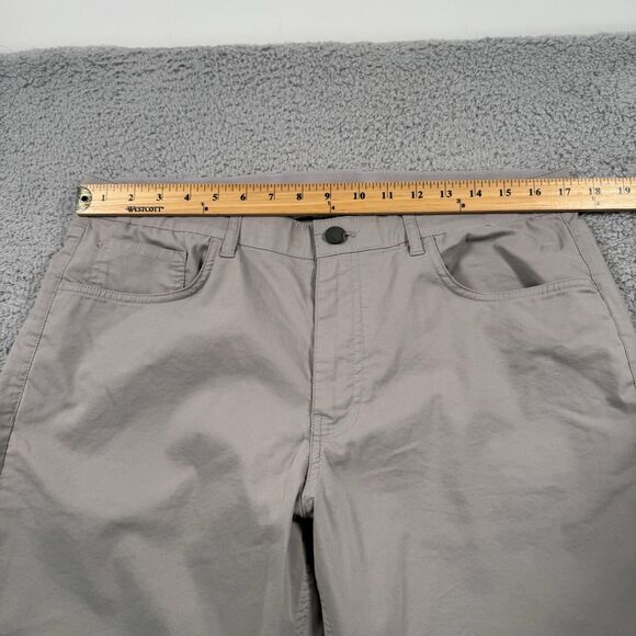 Faherty Reserve Movement Pants Mens 34x27 Grey Organic Cotton Stretch - Picture 3 of 11